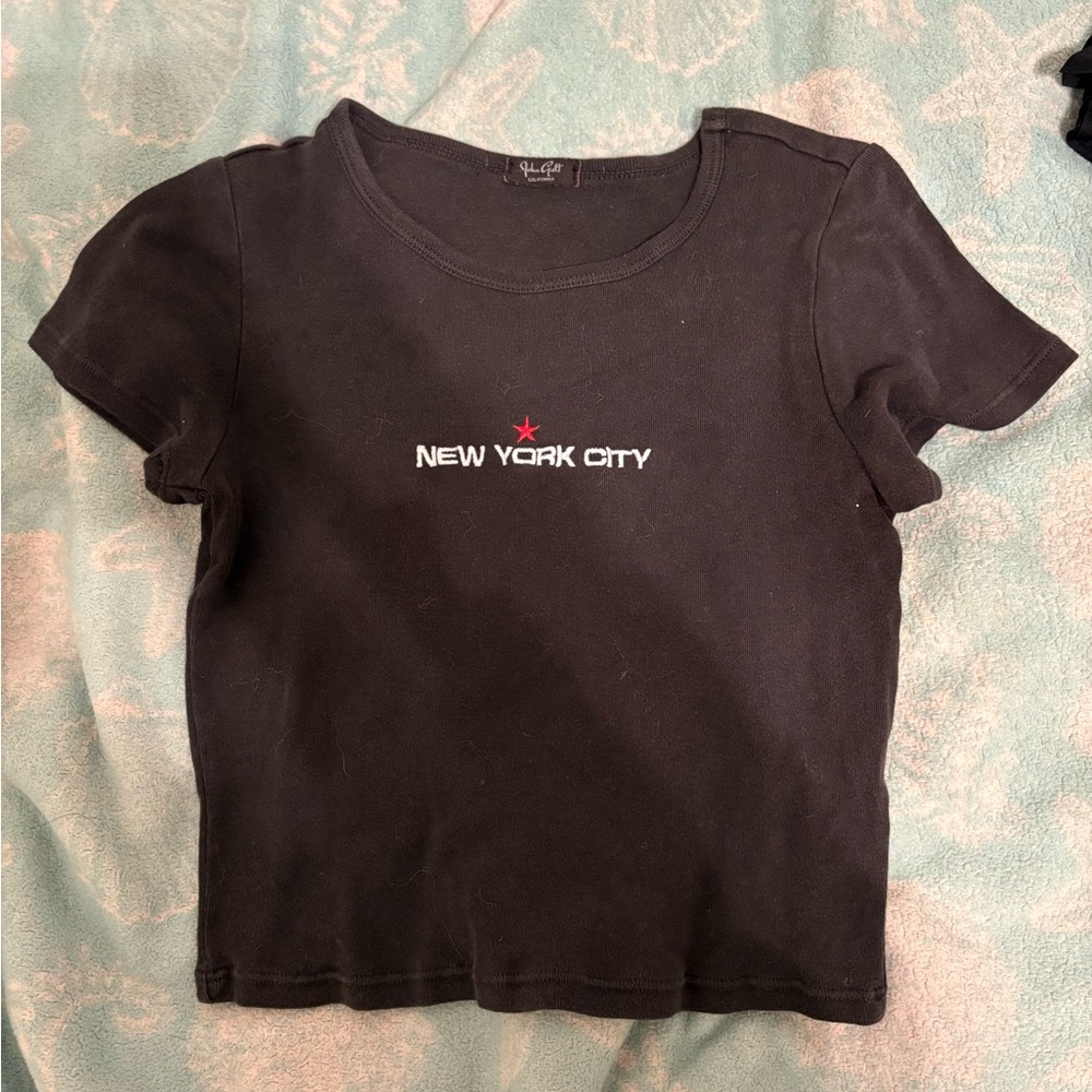 Brandy Melville Black Crew Neck Top